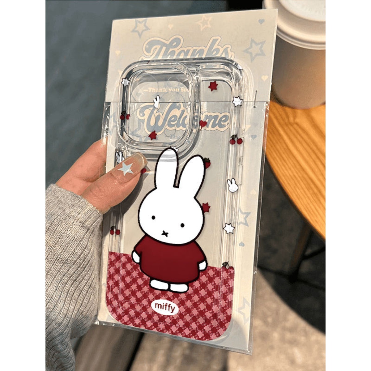 Niedliche Miffy-Kaninchen Hand – Phone Cases Rubber Bewertung und Preis